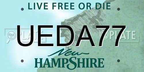 UEDA77 New Hampshire License Plate