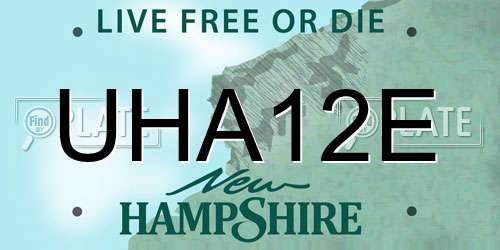 UHA12E New Hampshire License Plate
