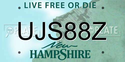 UJS88Z New Hampshire License Plate