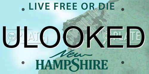 ULOOKED New Hampshire License Plate