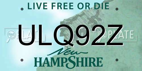 ULQ92Z New Hampshire License Plate
