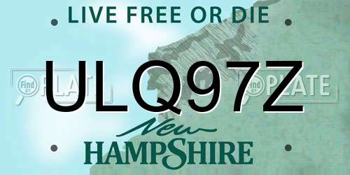ULQ97Z New Hampshire License Plate