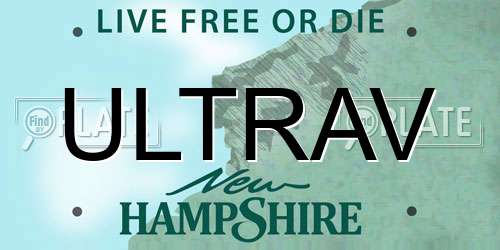 ULTRAV New Hampshire License Plate
