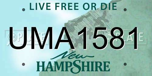 UMA1581 New Hampshire License Plate