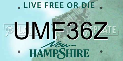 UMF36Z New Hampshire License Plate