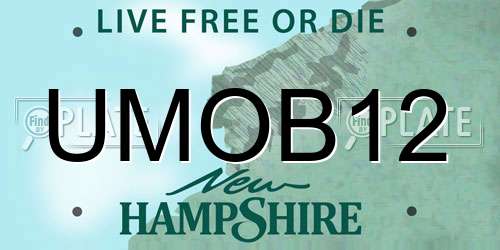 UMOB12 New Hampshire License Plate