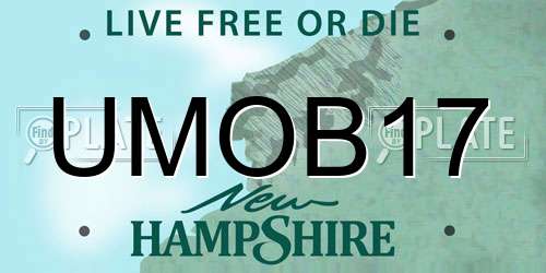 UMOB17 New Hampshire License Plate