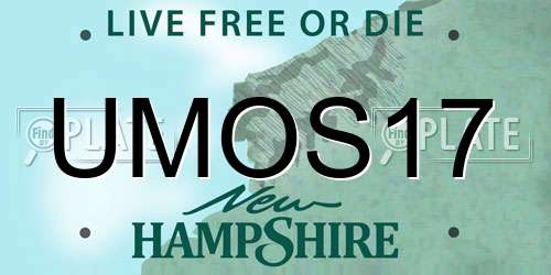 UMOS17 New Hampshire License Plate