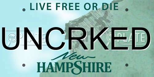 UNCRKED New Hampshire License Plate