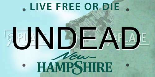 UNDEAD New Hampshire License Plate