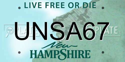 UNSA67 New Hampshire License Plate
