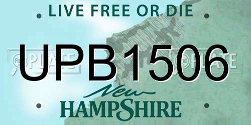 UPB1506 New Hampshire License Plate