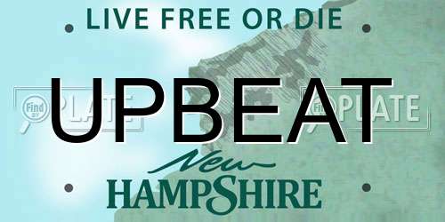 UPBEAT New Hampshire License Plate