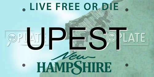 UPEST New Hampshire License Plate
