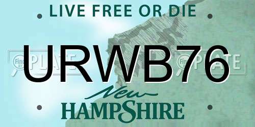 URWB76 New Hampshire License Plate