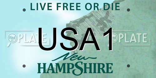 USA1 New Hampshire License Plate