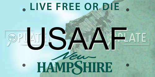 USAAF New Hampshire License Plate