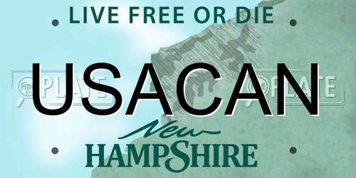USACAN New Hampshire License Plate
