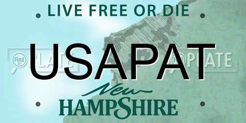 USAPAT New Hampshire License Plate