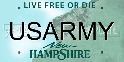 USARMY New Hampshire License Plate