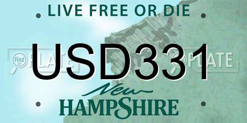 USD331 New Hampshire License Plate