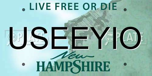 USEEYIO New Hampshire License Plate