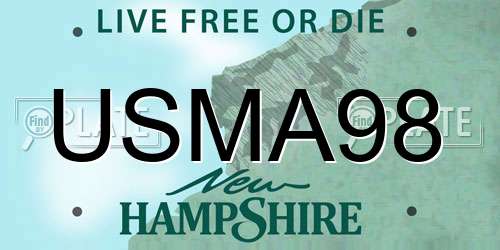 USMA98 New Hampshire License Plate