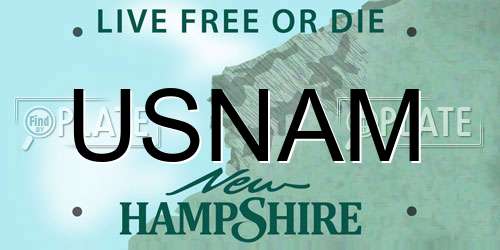 USNAM New Hampshire License Plate