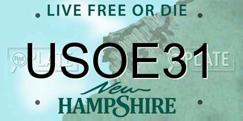 USOE31 New Hampshire License Plate