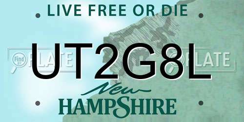 UT2G8L New Hampshire License Plate