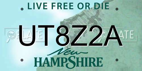 UT8Z2A New Hampshire License Plate