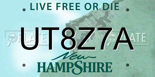 UT8Z7A New Hampshire License Plate