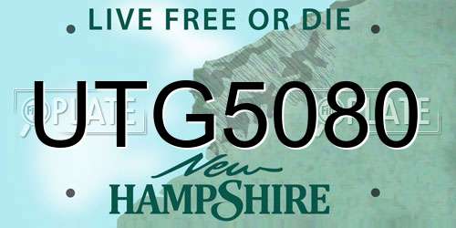 UTG5080 New Hampshire License Plate