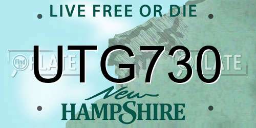 UTG730 New Hampshire License Plate