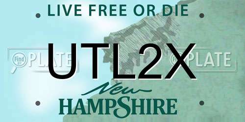UTL2X New Hampshire License Plate
