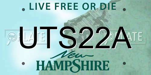 UTS22A New Hampshire License Plate