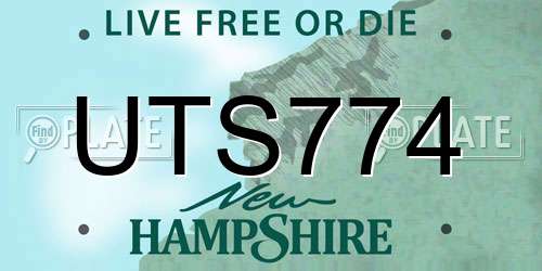 UTS774 New Hampshire License Plate