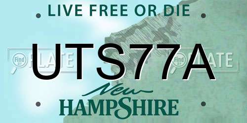 UTS77A New Hampshire License Plate