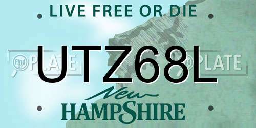 UTZ68L New Hampshire License Plate