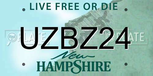 UZBZ24 New Hampshire License Plate
