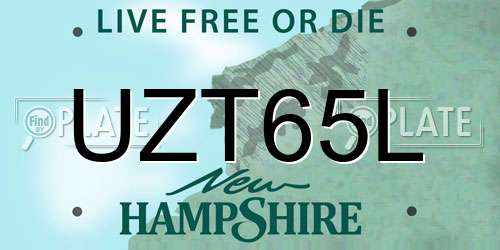 UZT65L New Hampshire License Plate