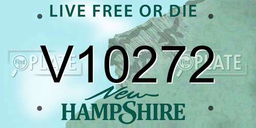 V10272 New Hampshire License Plate