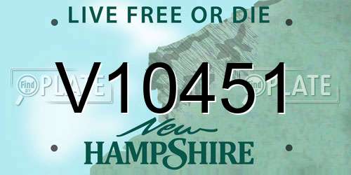 V10451 New Hampshire License Plate