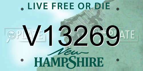 V13269 New Hampshire License Plate