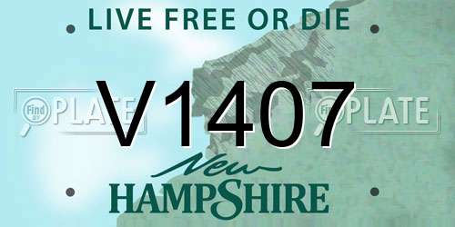 V1407 New Hampshire License Plate