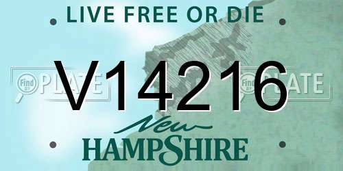 V14216 New Hampshire License Plate