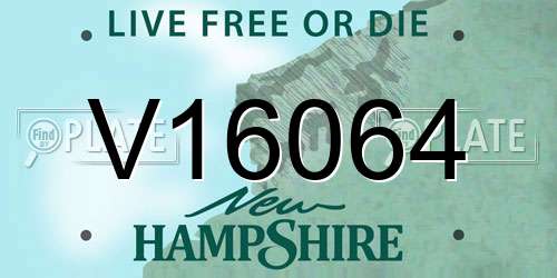 V16064 New Hampshire License Plate