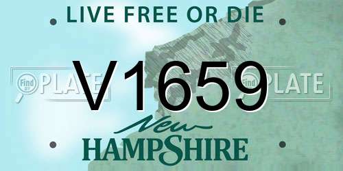 V1659 New Hampshire License Plate