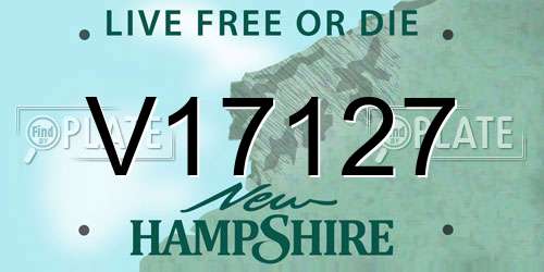 V17127 New Hampshire License Plate