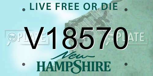 V18570 New Hampshire License Plate